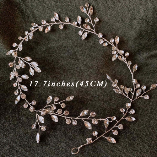 Bride Wedding Rhinestone Hair Vine Bridal Silver Hair Piece  display picture 1