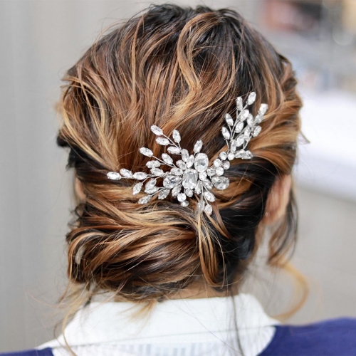 Unicra Bride Wedding Hair Comb Rhinestone Bridal Hair Pieces Crystal Hair Accessories for Women and Girls