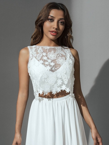 Bride Wedding Lace Bolero Jackets Sleeveless Evening Party Dress for Women