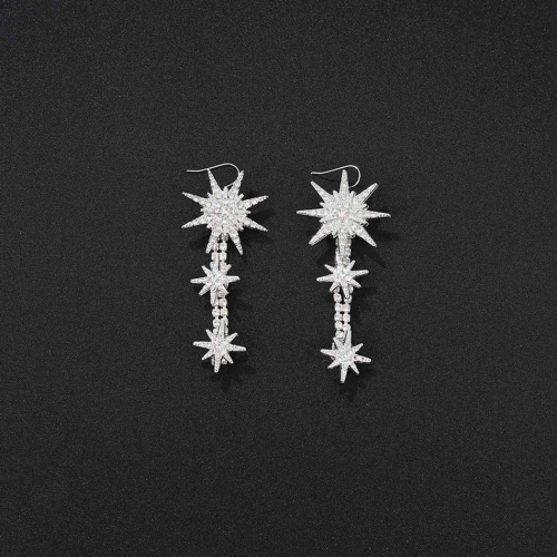 Simsly Silver Star Earrings Teen Trendy Small Post Pierced Studs Earrings for Women's Jewelry Gifts