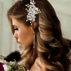 Casdre Crystal Bride Wedding Hair Comb Pearl Bridal Hair Piece Hair Accessories for Women and Girls
