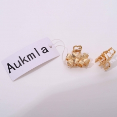 Aukmla Gold Flower Hair Clips Small Fancy Claw Clips Grips Hair Accessories