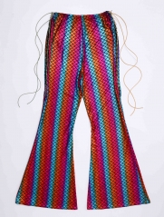 Aukmla Halloween Shiny Fish Scale Mermaid Leggings Long Trousersfor Women Pants