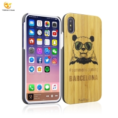 New 2018 bamboo blank wood pc case for iphone X