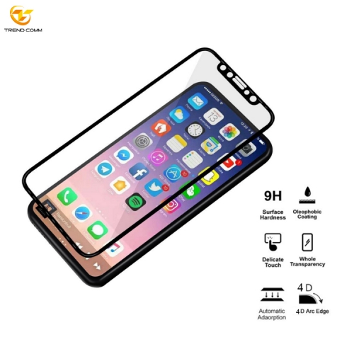 High Quality 5D 9H Hardness Curved for iPhone X Tempered Glass Screen Protector