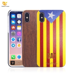 New 2018 bamboo blank wood pc case for iphone X