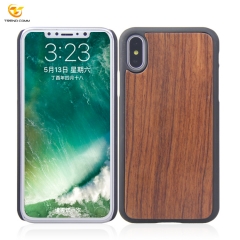 luxury pc+wooden phone case for iphone X case