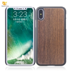 luxury pc+wooden phone case for iphone X case