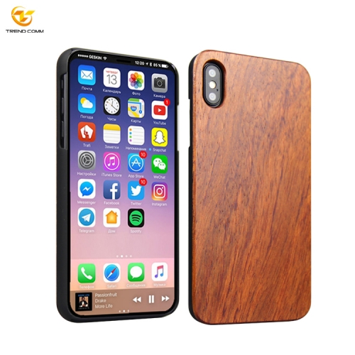 Personalized wooden cover bamboo case for iphone XS Max