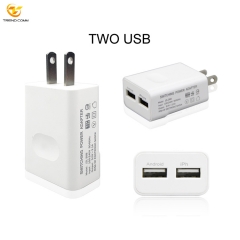 US EU Plug 5V 2.1A Two USB Power Adapter USB charger For Mobile Phone