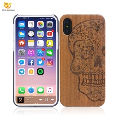 3D Laser Engraving Real Wood Phone Case For iPhone X/XS