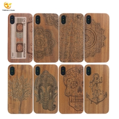 3D Laser Engraving Real Wood Phone Case For iPhone X/XS