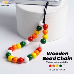 Ladies Handmade Pearl Chain Bracelet Easy Install Custom Name Strap Phone Case Stock mobile Fashion Beading Cord