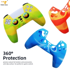 New Anti-dust Cheap Promotion Camouflage Silicone Dust Shell Stick PS 5 Covers