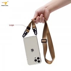 Transparent Back Cover Women Nylon Crossbody Men's Mobile Chain Bumper Shockproof With Strap For iPhone 13 Pro Max Phone Case