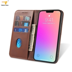 Custom Luxury Low MOQ Leather Flip Holder Wallet Case For iPhone 13 Pro Max