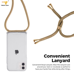 Strap Acrylic Snap Hooks Shockproof Mobile Phone Bag Accessories Transparent Back Cover Plastic Phone Case