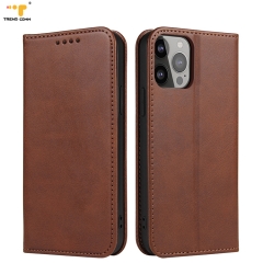 Custom Luxury Low MOQ Leather Flip Holder Wallet Case For iPhone 13 Pro Max