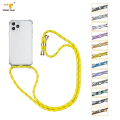 Transparente TPU+Acrylic Case Stock Crossbody Lanyard Accessories For iPhone 12 Covers