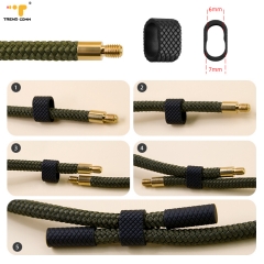 Hot-Sale Luxury Metal Screw Removable Rope Customized Cross Body Multi-Color Cord Polyester Thread