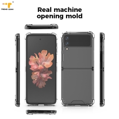 Hot Selling Phone Models Foldable Clear Transparent Phone Case For SAM Galaxy Z Flip 3