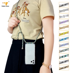 Transparente TPU+Acrylic Case Stock Crossbody Lanyard Accessories For iPhone 12 Covers