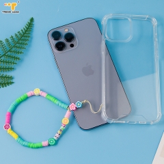 Smile Face Fruit Handmade Chain Rainbow Wrist String Acrylic Pearl Phone Strap Beads Cartoon Designer Beaded Lanyard