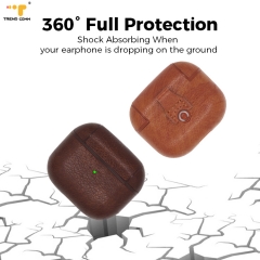 Cheap Price Luxury Shockproof Protective Leather Earphone Case For Airpods 3