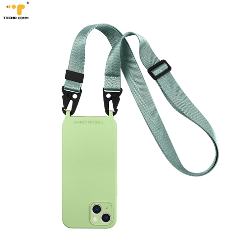 Wrist Strap Liquid Silicone Phone Cases Camera Protection Nylon Crossbody For iPhone Case