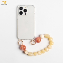 2023 High quality Necklace Shockproof clear Cell Phone Cover case For iphone 11 12 13 14 Clear with strap