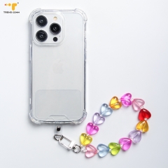 Dropshipping Products 2023 Heart Pearl Beaded Wrist Smart Mobile Cell Phone Strap With Beads