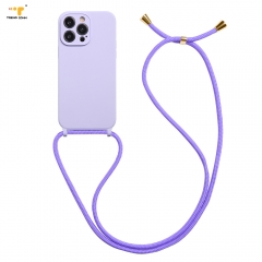 Custom logo Silicone polyester Protective Shell Lanyard Camera Protection Mobile Phone Cover for iPhone14