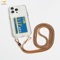 2023 New Luxury Factory wholesale fashion necklace lanyard mobile phone chain pearl cross body charm strap