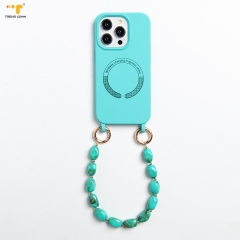 Universal custom mobile cell holder wrist strap with bead lanyard charms croc designer charme phone case