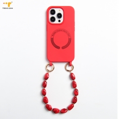 Crossbody necklace universal leather belt clip Custom cell phone case waterproof bag pouch silicone lanyard strap