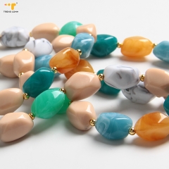 Wholesale Colorful Acrylic Bead Chain Straps Necklace Cord Rope Clear Mobile Phone Cases Keychain Accessories for iPhone