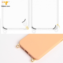 Protective Silicone Case for Crossbody Phone Case for iPhone Mobile Cover With Phone Case Hooks Custom Logo