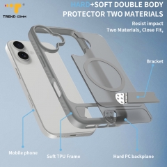 Original for iPhone 17 Pro Max Phone with Magnetic Case Transparent Protective Holder for Girls for 14 Plus 13 Pro Max Models
