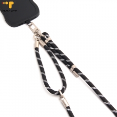 2025 Hot Selling 3 in 1 Phone Strap Durable Black Crossbody Lanyard Phone Charm New Strap for Women for iphone 17 Pro Max