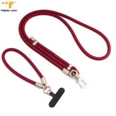 2025 Hot Selling 3 in 1 Phone Strap Durable Black Crossbody Lanyard Phone Charm New Strap for Women for iphone 17 Pro Max