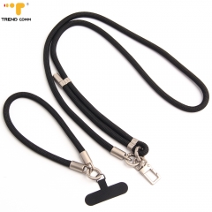 2025 Hot Selling 3 in 1 Phone Strap Durable Black Crossbody Lanyard Phone Charm New Strap for Women for iphone 17 Pro Max