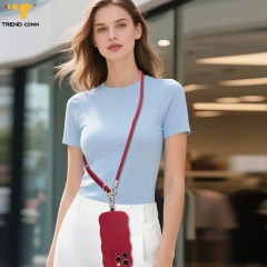 2025 Hot Selling 3 in 1 Phone Strap Durable Black Crossbody Lanyard Phone Charm New Strap for Women for iphone 17 Pro Max