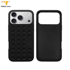 Multi Functional Silicone Phone Case for iPhone 17 with Built-in Card Holder & Strong Suction Grip Colorful Shockproof Case