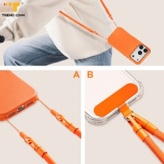 Multi-Use Adjustable Strap Secure Carry Solution for Phone Converts From Neck Lanyard to Anti-Loss Wrist Rope for iPhone 17 Pro