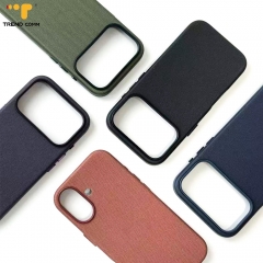 New Trending Technological PC Material Mobile Phone Cover with Magnetic Function Strip Stand Crossbody Lanyard for iPhone 17 Pro