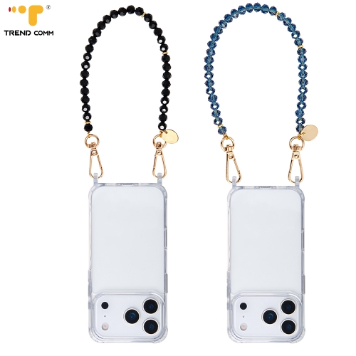 Custom Logo Anti-Lost Crystal Phone Chain Lovely Ins Style Bow Tie Beads with Cute Design Phone Wrist Strap for Mobile Phones