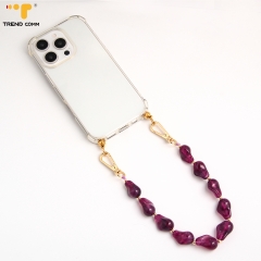 2026 Fashion Wristband Phone Chain Jade Acrylic Handmade Beaded Mobile Phone Chain & Pendant Bag Lanyard for iPhone 15 16 17