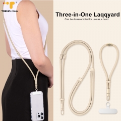 Rotating Threaded Connection Buckle Phone Strap Secure Carry Converts From Neck Lanyard to Anti-Loss Wrist Rope for iPhone 17