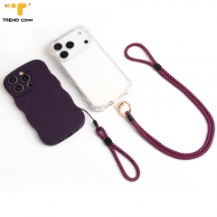 Adjustable Polyester Phone Strap Converts Neck Lanyard to Anti-Loss Wristband Secure Carry Solution for iPhone 13 14 15 16 17