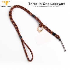 Adjustable Polyester Phone Strap Converts Neck Lanyard to Anti-Loss Wristband Secure Carry Solution for iPhone 13 14 15 16 17